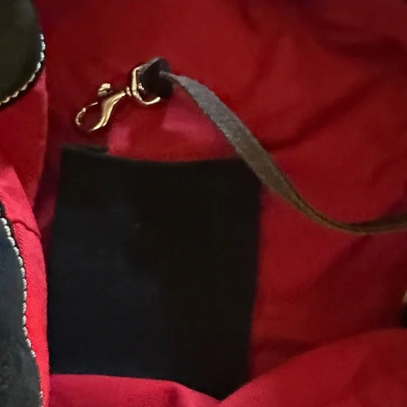 Dooney & Bourke Black Suede Hobo Bag - Picture 7 of 11